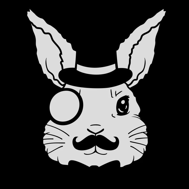 Sir Hase Monokel Zylinder