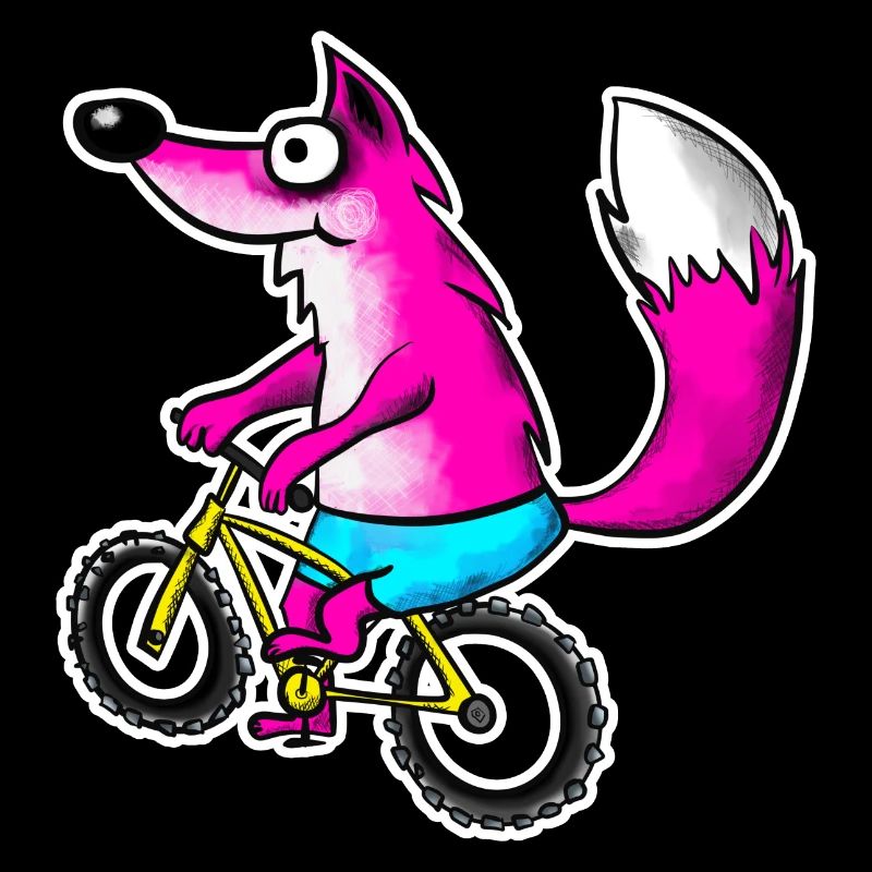 Fuchs mit MTB Pink