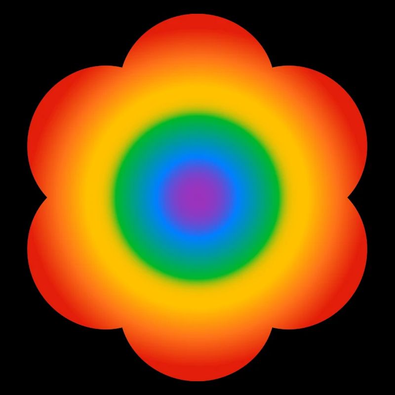 Fleur arc-en-ciel