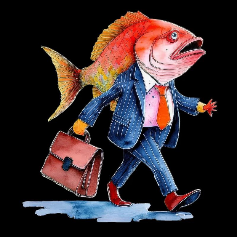 Drôle d’affaires poisson Travail de conception créative