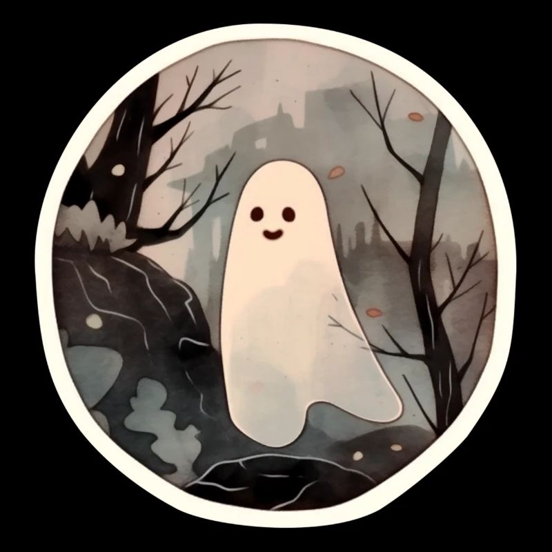 A ghost on Halloween