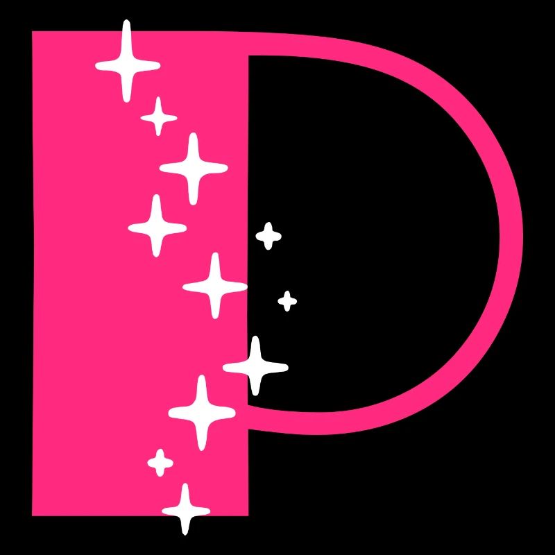 Letter P Glitter