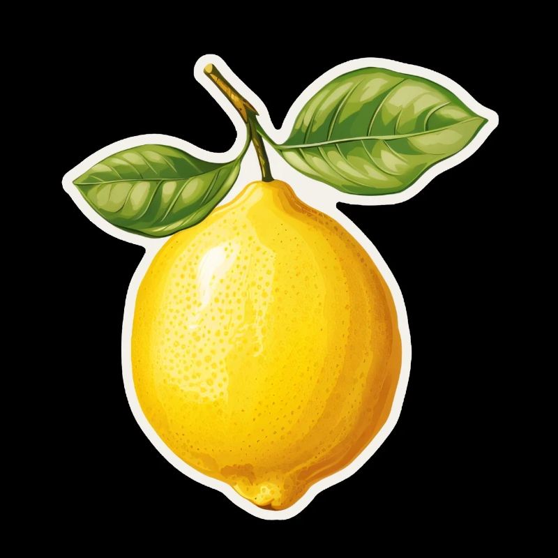 Zitrone mit 2 Blättern