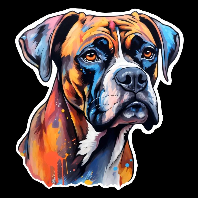 Boxerkopf psychedelisch