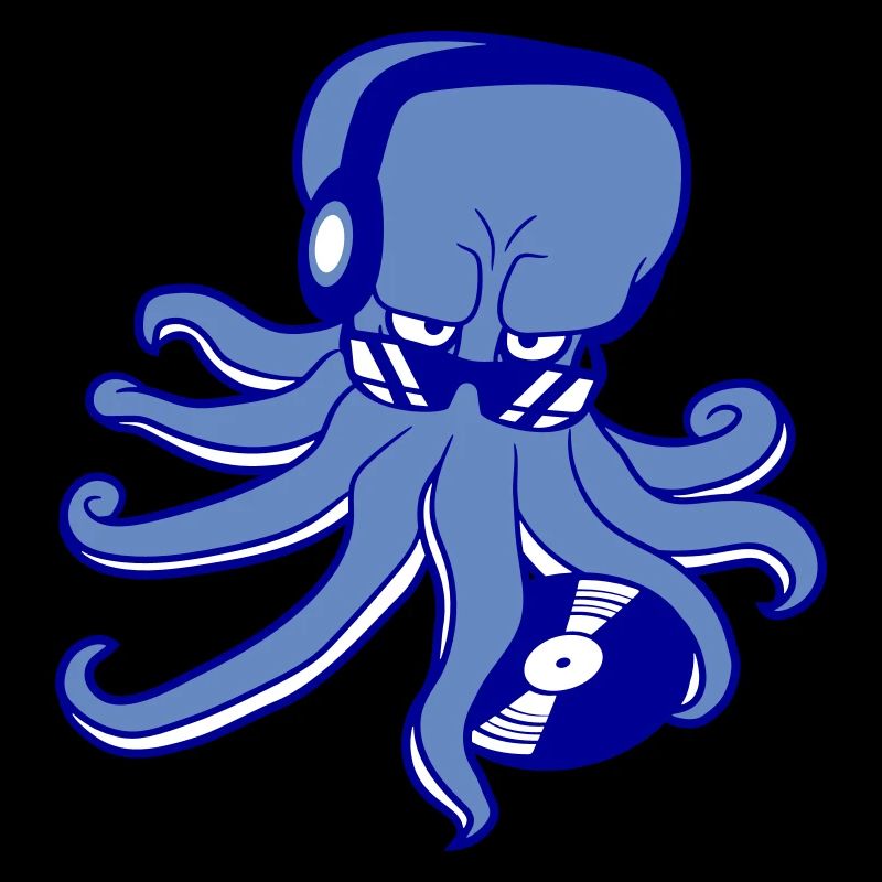 Kraken Monster DJ Squid Octopus Record