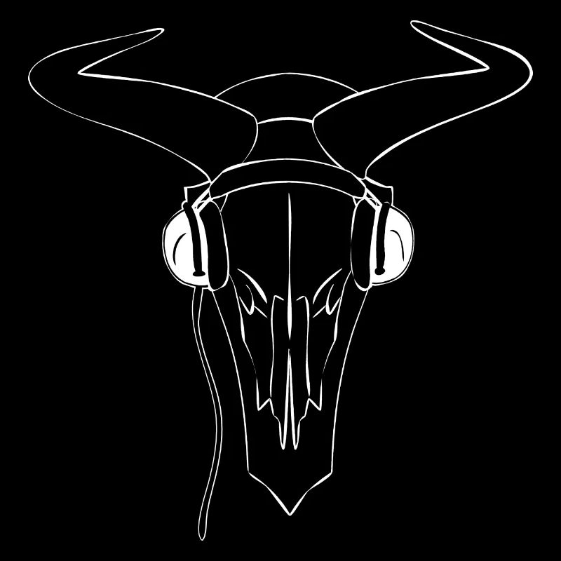 Bison Skull b/w
