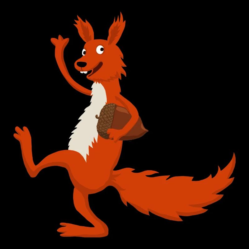 Eichhörnchen mit Eichel