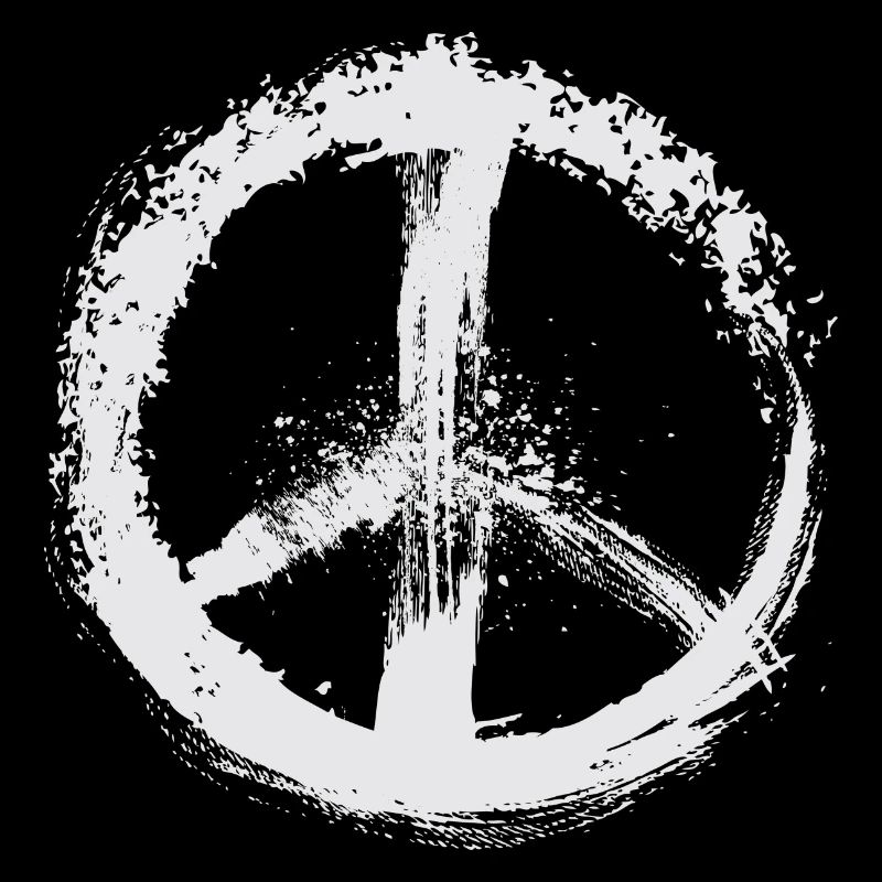 Peace symbol white