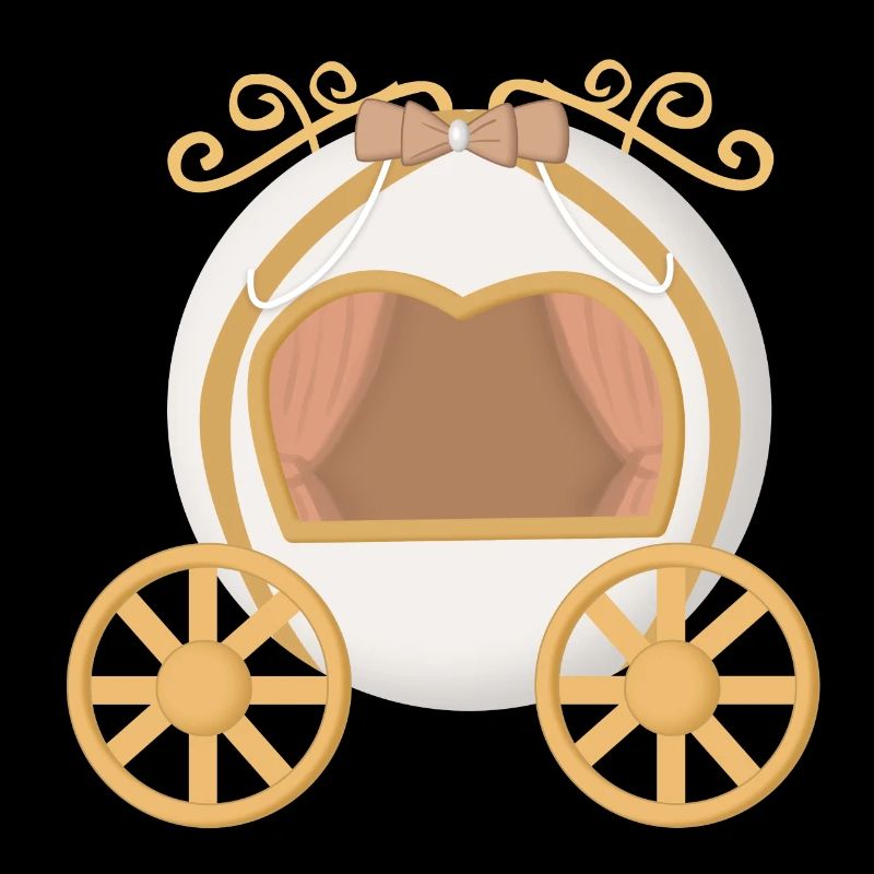 Carrosse blanc et dorée de princesse