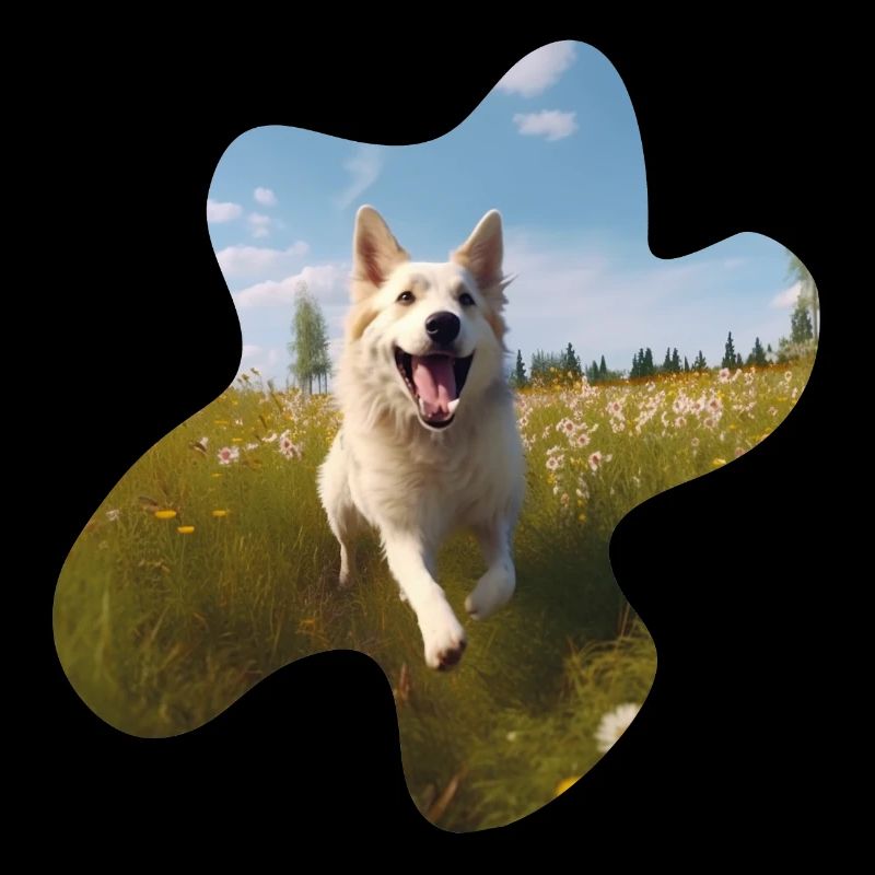 Chien de berger blanc dans un pré