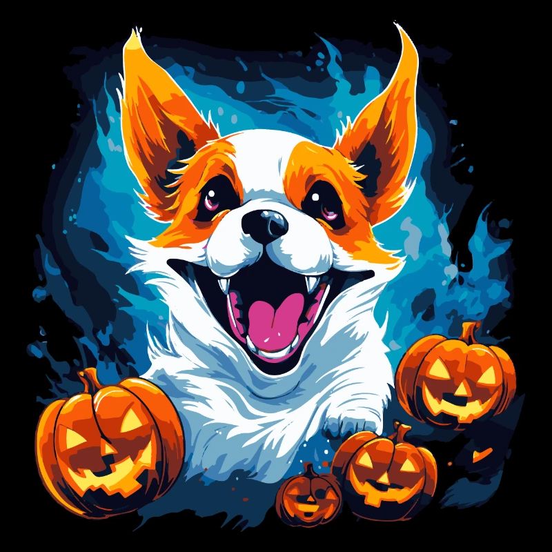 Corgi Halloween Geist