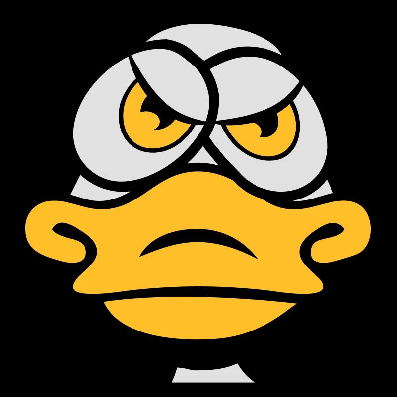 Duck in a bad mood evil