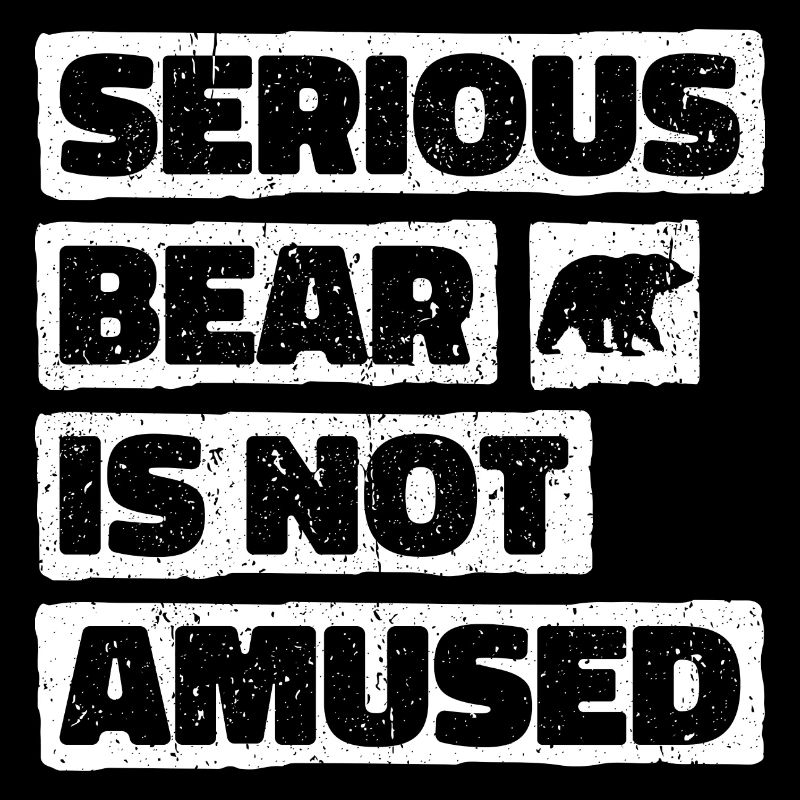 Serious bear is not amused. Kaffee Bär Retro Optik