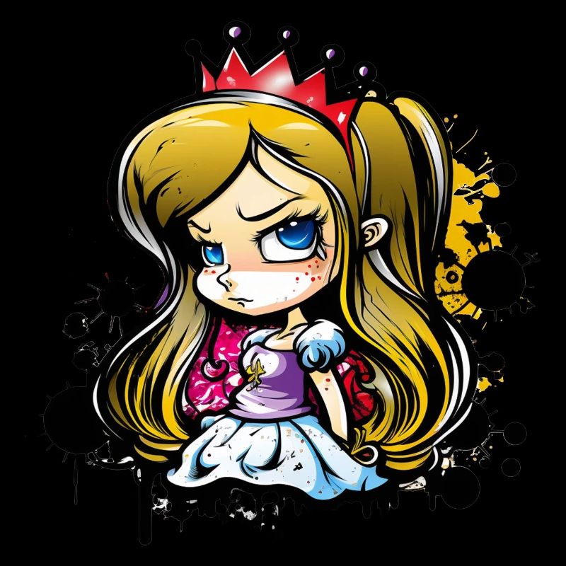 Prinzessin Graffiti Bunt