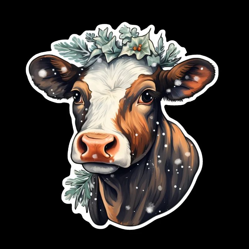 Advent calf with wreath