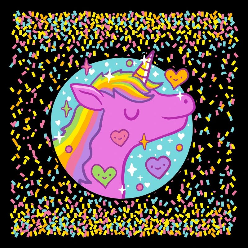 Einhorn im Glitzer