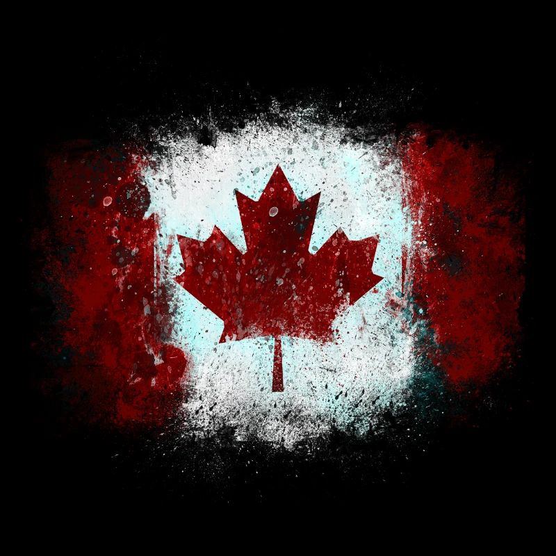 Graffiti drapeau canadien