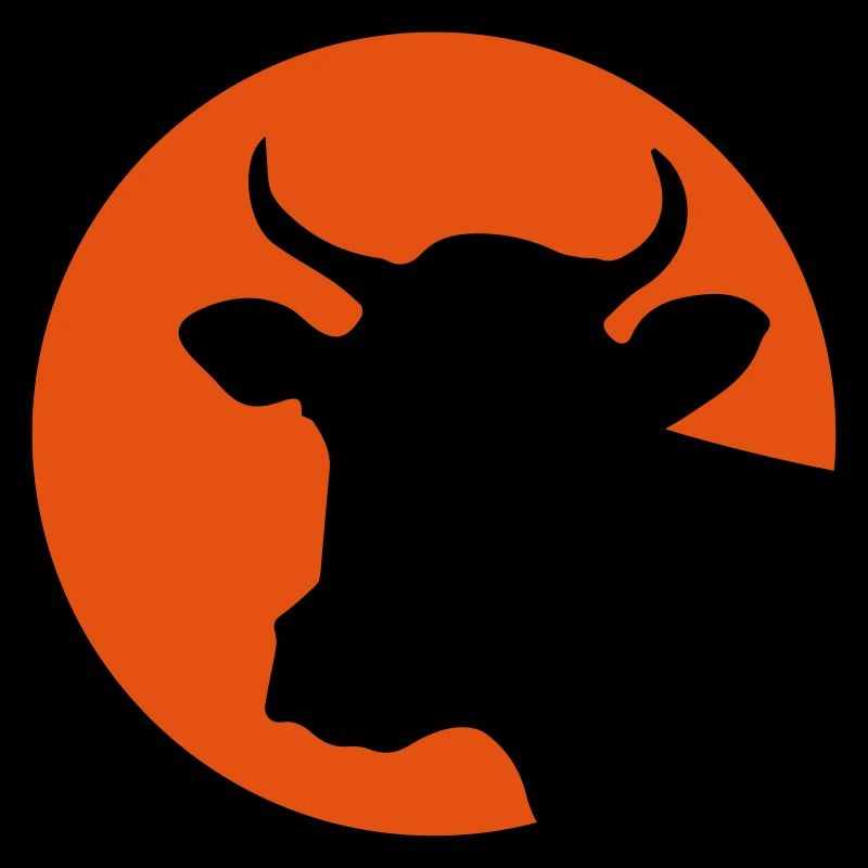 Tête de vache au clair de lune