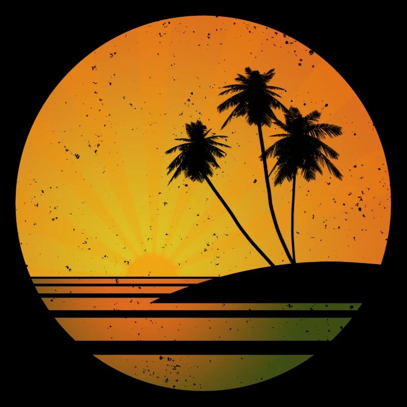 Couché de soleil vintage