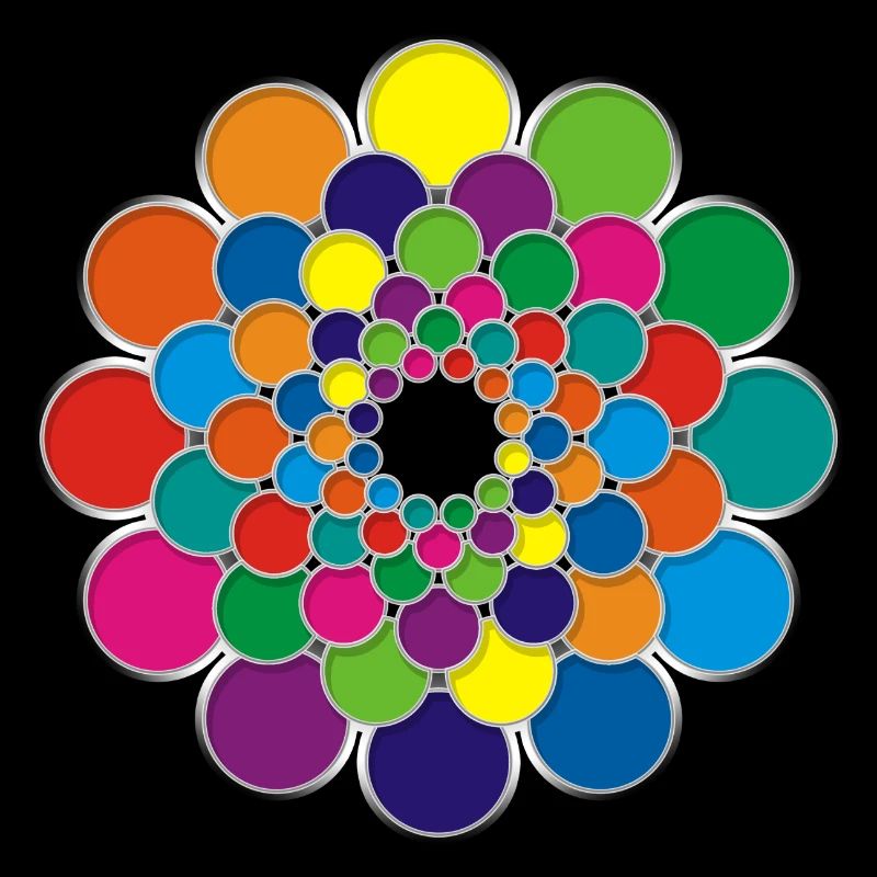 Color Wheel Power Flower