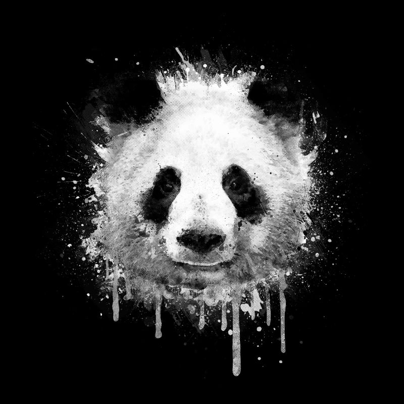 Cool Artistic Panda Portrait conception d'aquarell