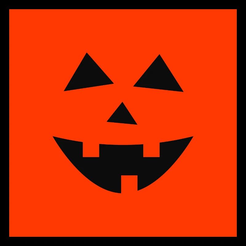 Halloween mask pattern pumpkin face
