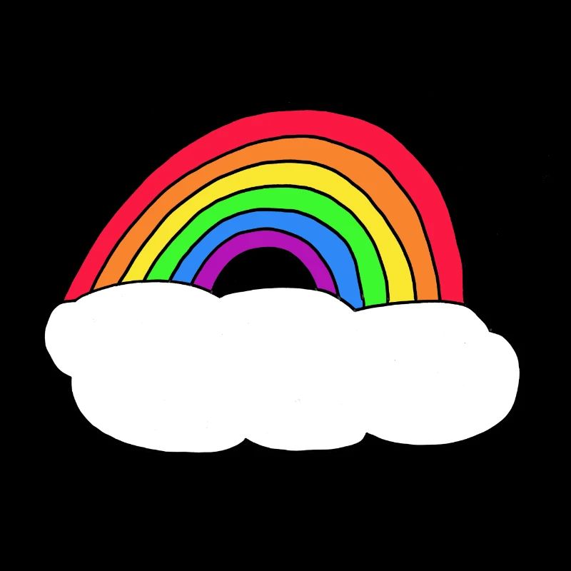 Rainbow cloud own text