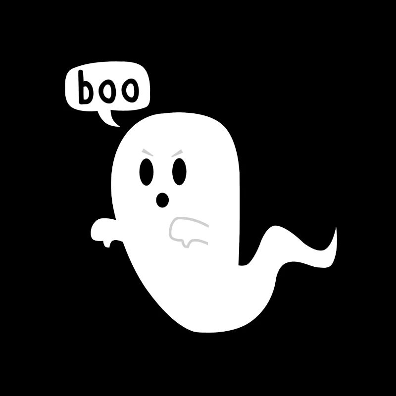 Boo Ghost Halloween Costume Thumbs Down Funny