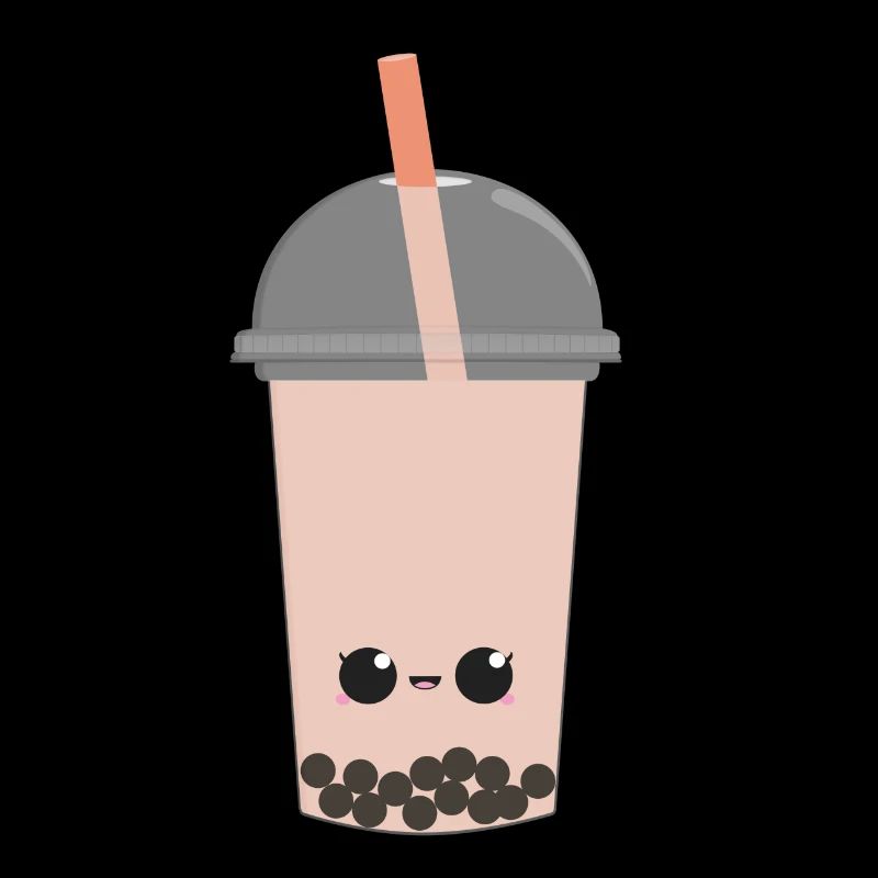 Kawaii bubble tea peach