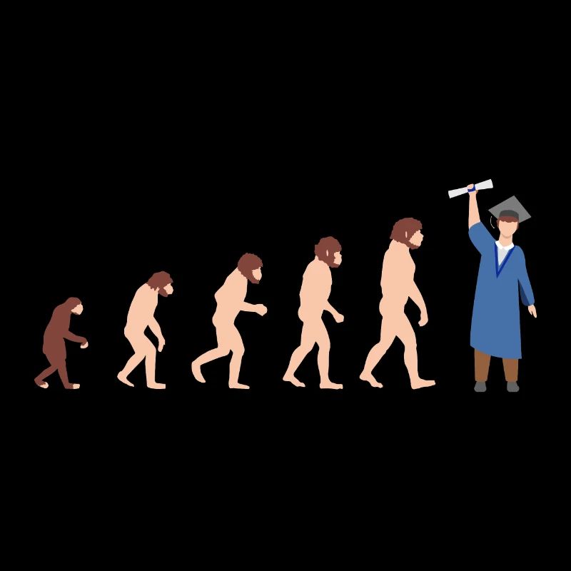 Evolution Abschluss Absolventen Bachelor Geschenk