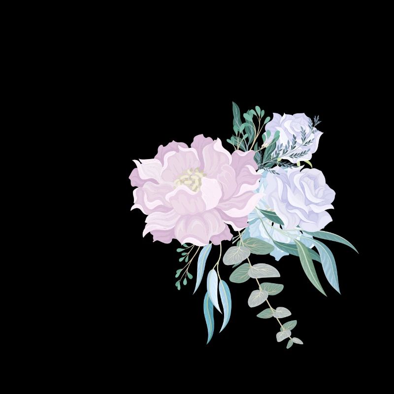 Buchstabe T blühende