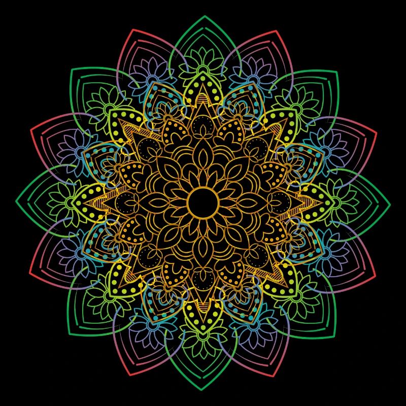 Mandala coloré par la Manzanita’s