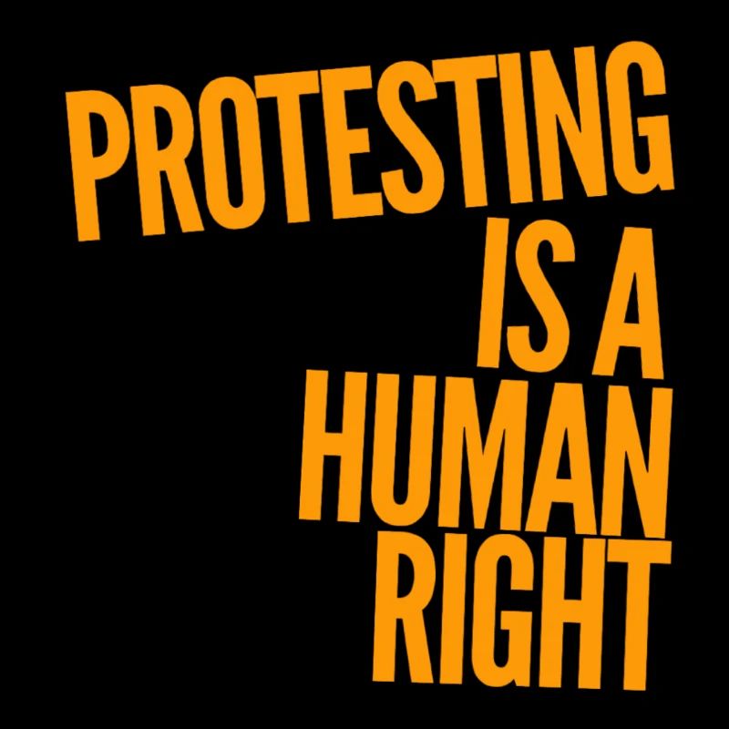 Protesting is a human right