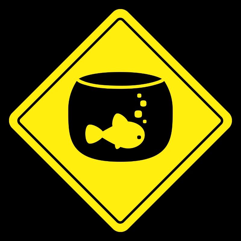 Yellow goldfish jar panel