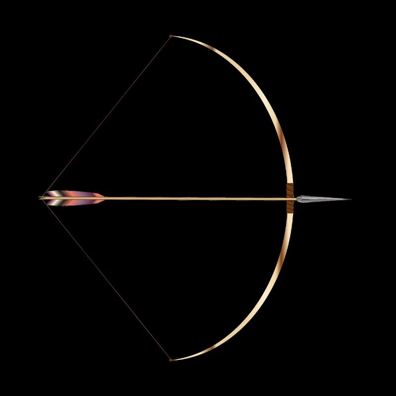 Gezeichneter englischer Langbogen