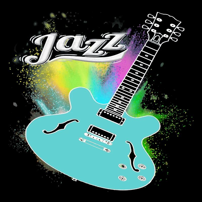 Jazz Guitar Splash Blue