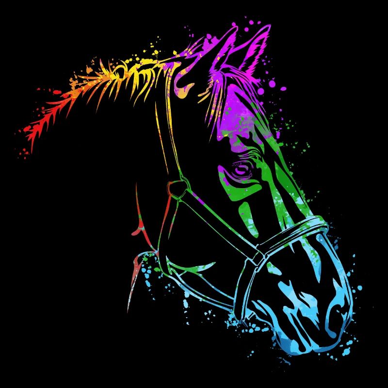 Tête de cheval Cheval Coloré Chevaux