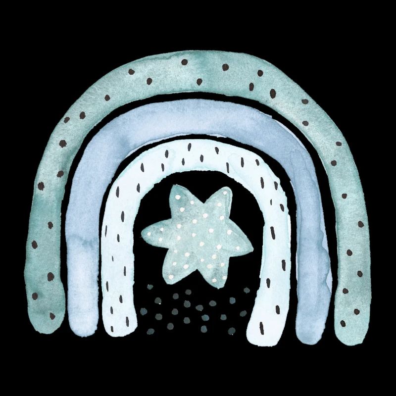 Regenbogen Jeansblau mit Sternchen