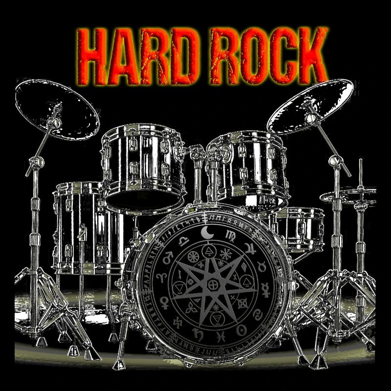 Hard Rock Drum Set Witch Symbols