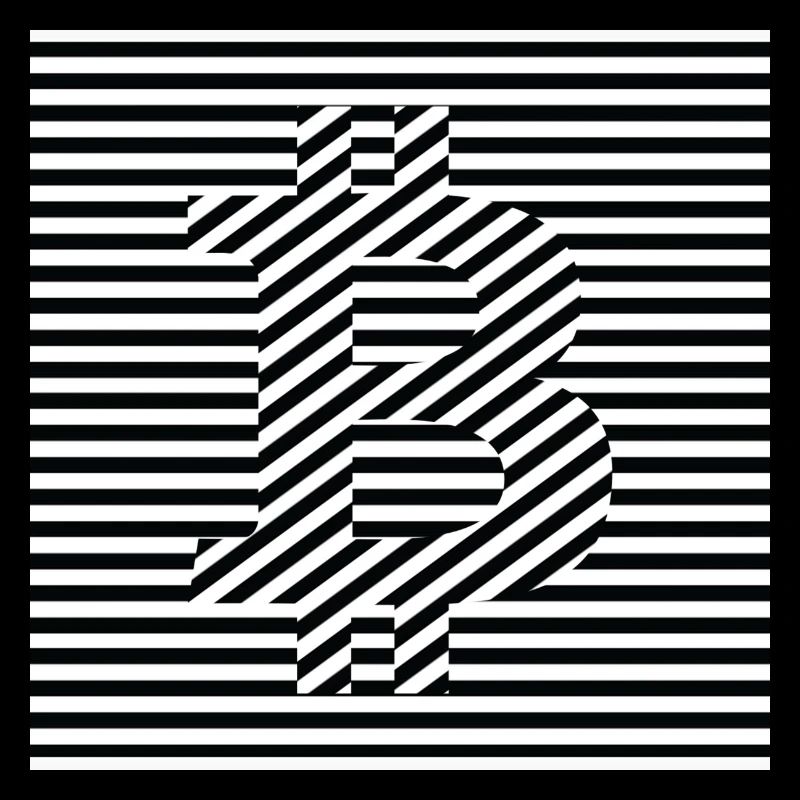 BitCoin Logo black and white BTC