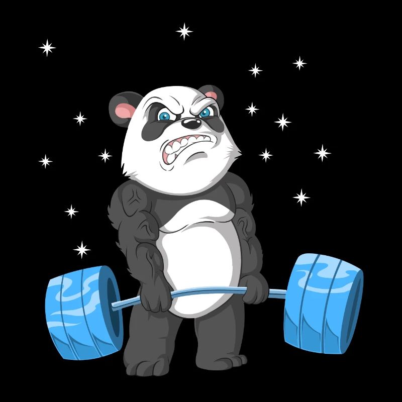 Panda Gewichtheben