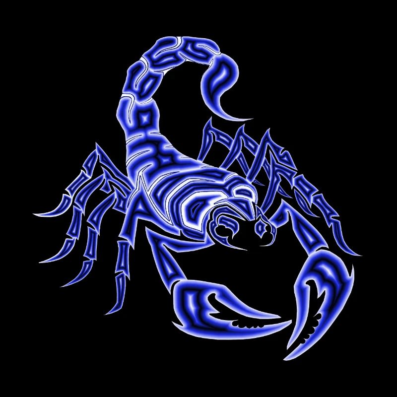 Scorpion, bleu