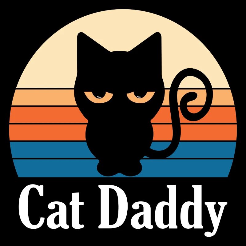 Chat Papa Rétro Vintage Katze