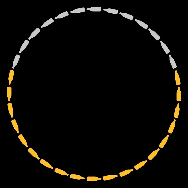 Bouteilles de bière à cadre circulaire