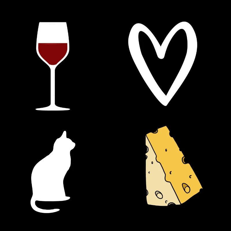 Femme Vin et Chat et Fromage