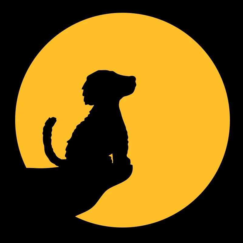 Moon Cliff Sitting Dog