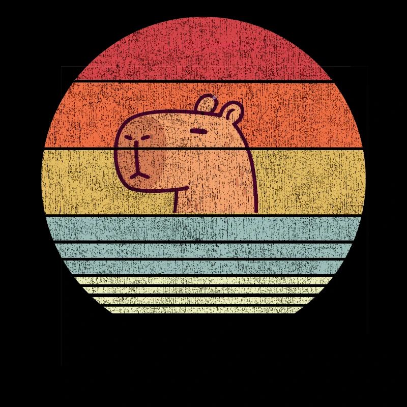 Coucher de soleil Rétro Capybara