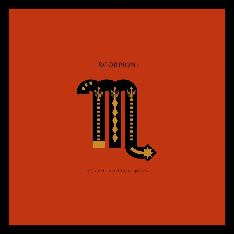 STERNZEICHEN Skorpion -red-