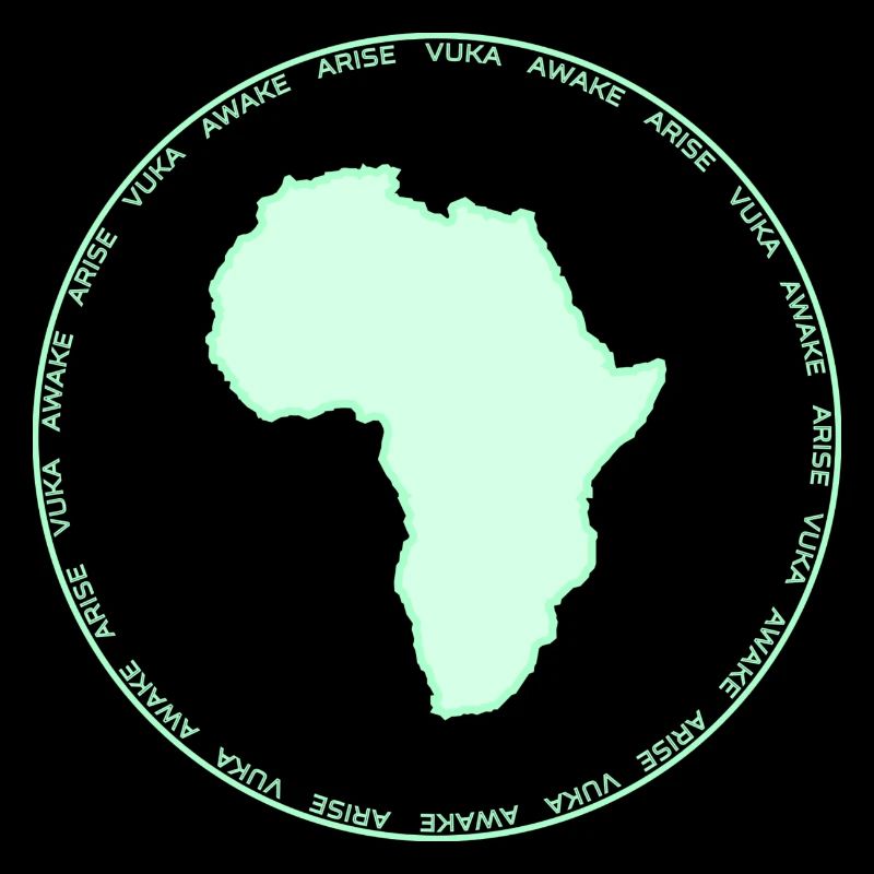 AFRICA OUTLINE CIRCLE Mint Green