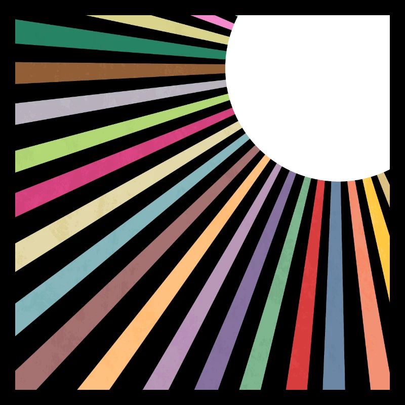 Minimalist Retro Rainbow Sun Rays